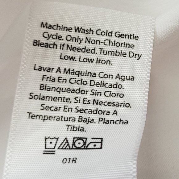 Time and Tru White Button Down Shirt Women's Large Preppy Career Casual Classic - Picture 11 of 12